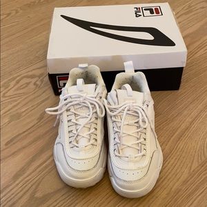 FILA white dad sneakers
